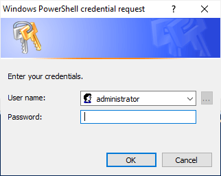Windows powershell credential request